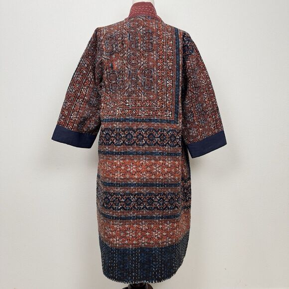 Indigowares Jacket Womens Medium Brown Artsy‎ Hippie Boho Indie Open Layering - Picture 8 of 16